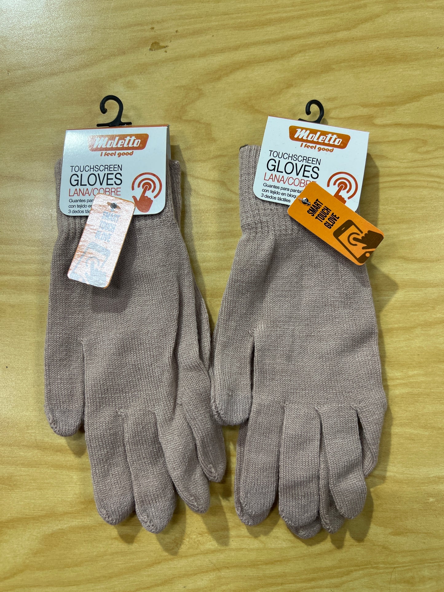 Guantes rosa palo