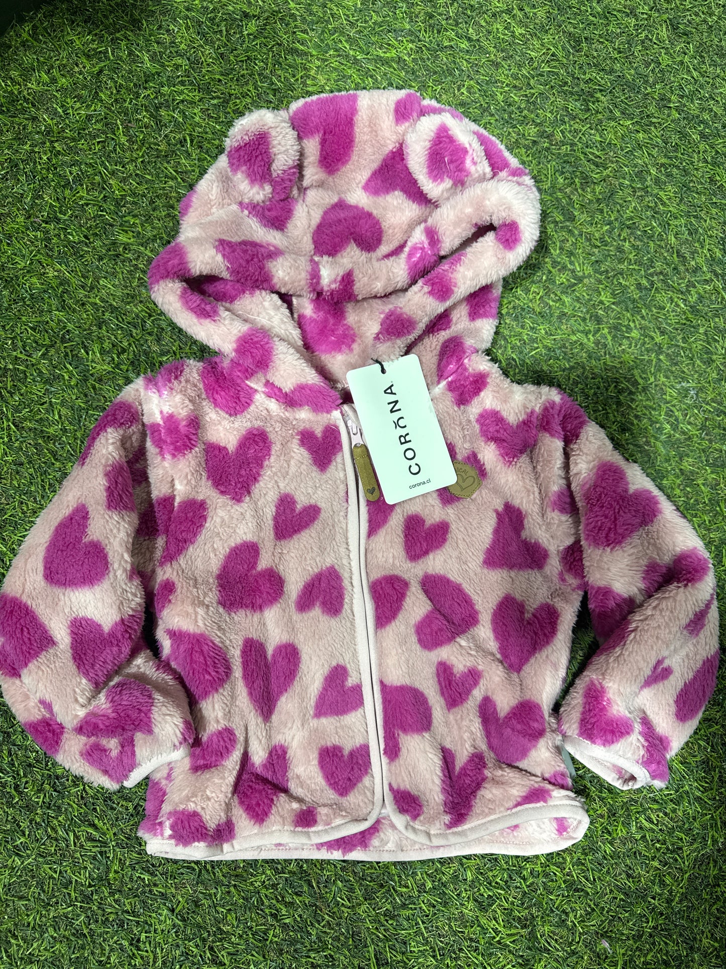 Polar bebé corazones corona