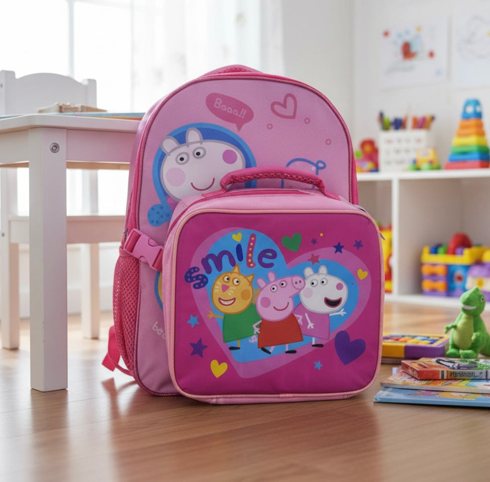 Mochila peppa pig incluye lonchera