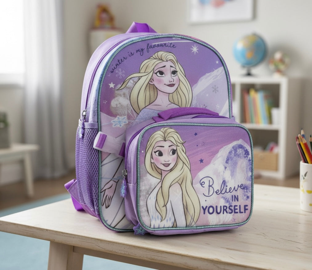 Mochila frozen incluye lonchera